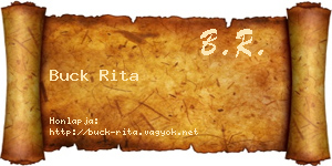 Buck Rita névjegykártya